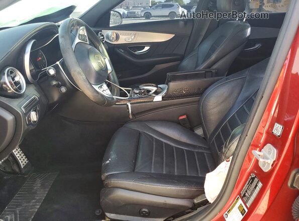 55SWF4JB4GU098735 2016 MERCEDES-BENZ C Red Widok wnętrza z przodu