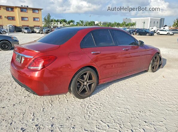 55SWF4JB4GU098735 2016 MERCEDES-BENZ C Red Tył prawy