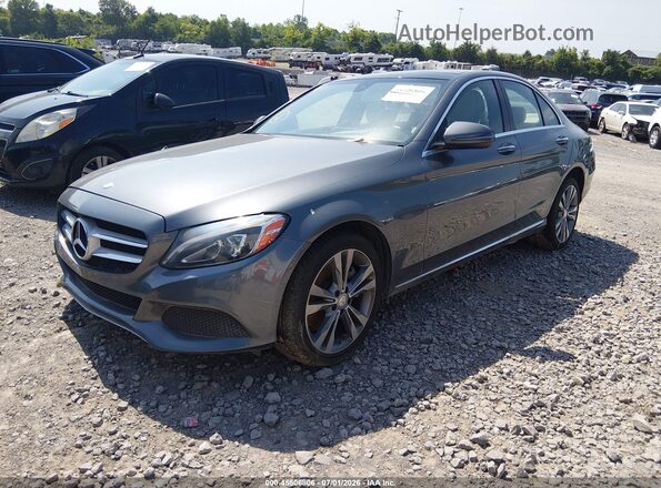 55SWF4JB4HU181891 2017 MERCEDES-BENZ C-CLASS Light Blue Przód lewy
