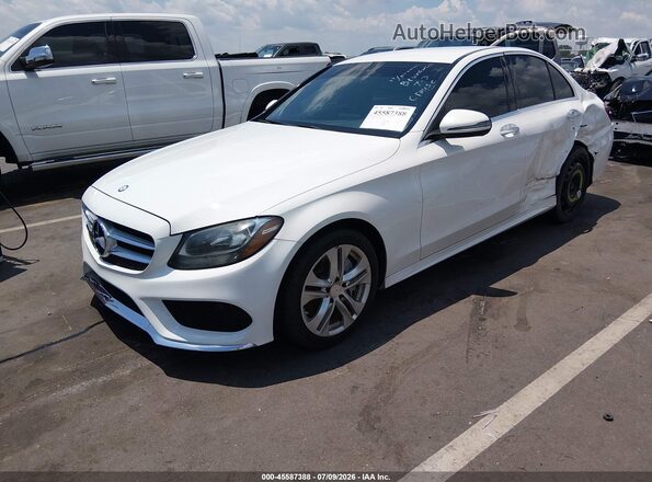 55SWF4JB4HU213402 2017 MERCEDES-BENZ C-CLASS White Vista tres cuartos delantera izquierda