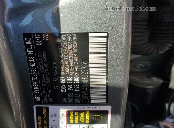 55SWF4JB4HU233861 2017 MERCEDES-BENZ C Серый Вид подкапотного пространства