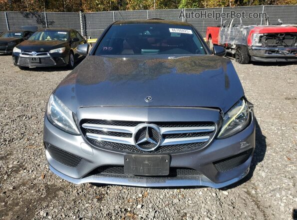 55SWF4JB4HU233861 2017 MERCEDES-BENZ C Серый Вид спереди