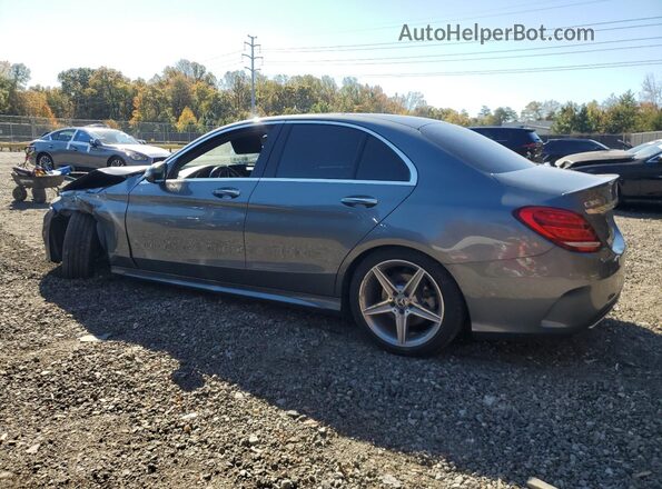 55SWF4JB4HU233861 2017 MERCEDES-BENZ C Серый Задняя левая четверть