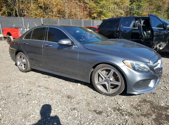 55SWF4JB4HU233861 2017 MERCEDES-BENZ C Серый Передняя правая четверть