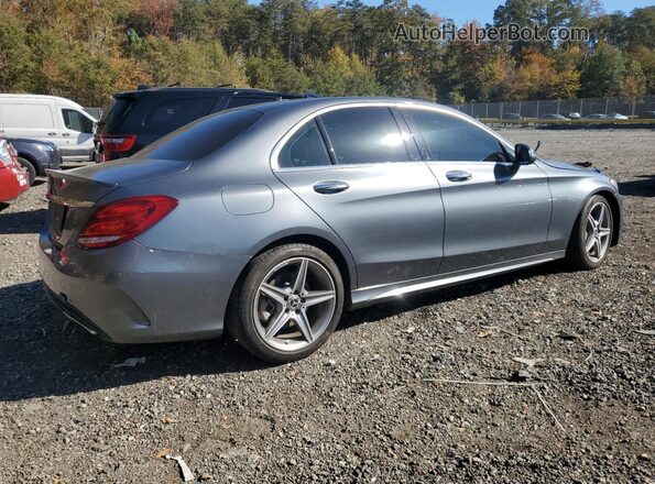 55SWF4JB4HU233861 2017 MERCEDES-BENZ C Серый Задняя правая четверть
