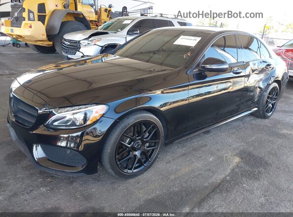 55SWF4JB4JU256157 2018 MERCEDES-BENZ C-CLASS Черный Передняя левая четверть