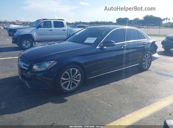 55SWF4JB4JU266526 2018 MERCEDES-BENZ C-CLASS Dark Blue Vista tres cuartos delantera izquierda