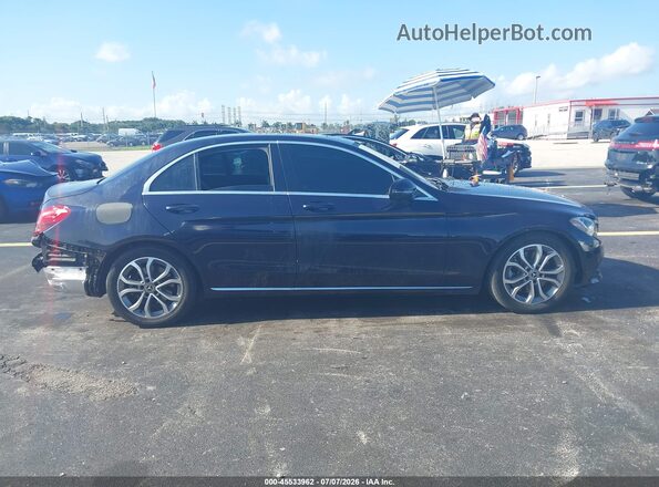 55SWF4JB4JU266526 2018 MERCEDES-BENZ C-CLASS Dark Blue Vista interior trasera