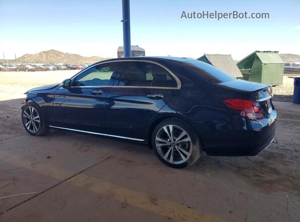 55SWF4JB4JU272102 2018 MERCEDES-BENZ C Синий Задняя левая четверть