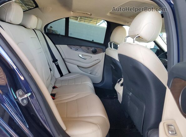 55SWF4JB4JU272102 2018 MERCEDES-BENZ C Синий Вид задних сидений