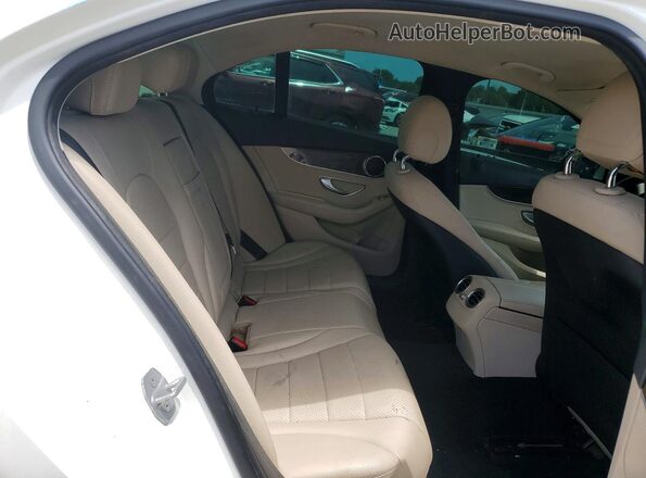 55SWF4JB5GU129765 2016 MERCEDES-BENZ C White Rear seats view