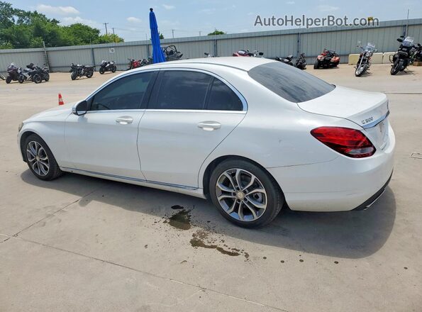 55SWF4JB5GU129765 2016 MERCEDES-BENZ C White Rear left
