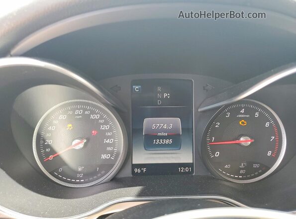55SWF4JB5GU146212 2016 MERCEDES-BENZ C White Widok zestawu wskaźników
