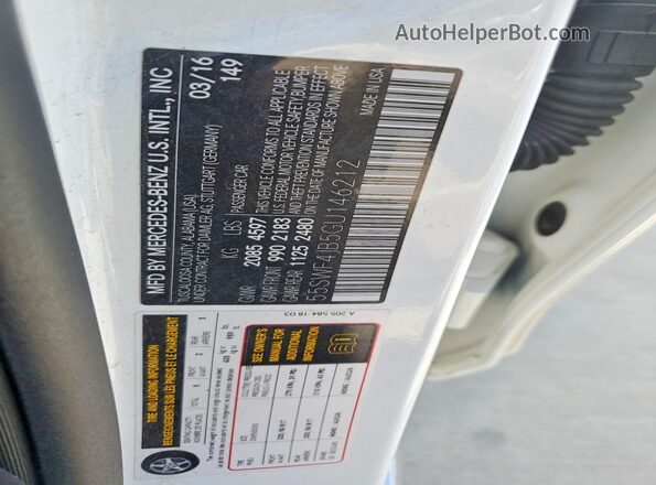 55SWF4JB5GU146212 2016 MERCEDES-BENZ C White Widok komory silnika