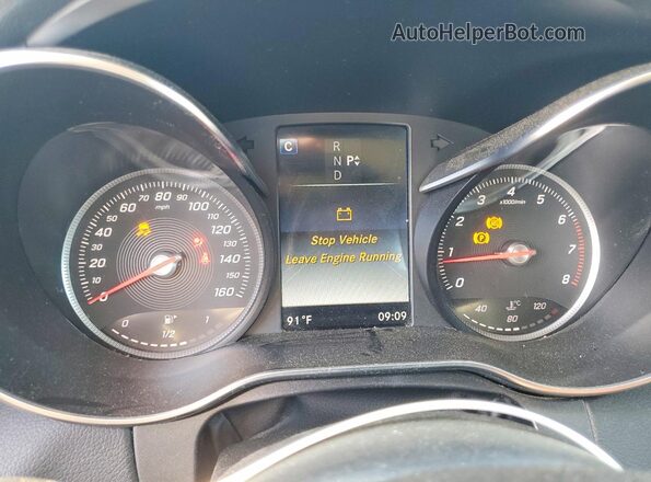 55SWF4JB5GU178593 2016 MERCEDES-BENZ C Black Սարքավորումների վահանակի տեսք