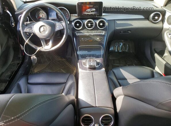 55SWF4JB5GU178593 2016 MERCEDES-BENZ C Black Առջևի վահանակի տեսք