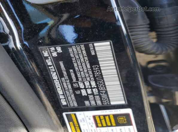 55SWF4JB5GU178593 2016 MERCEDES-BENZ C Black Շարժիչի բաժամունքի տեսք