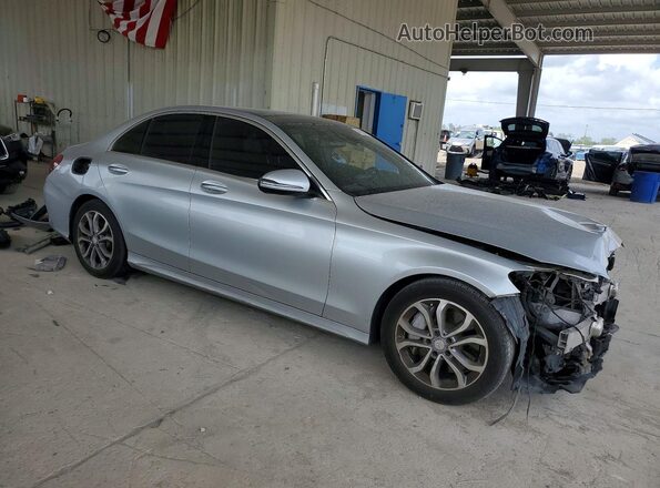 55SWF4JB5HU222299 2017 MERCEDES-BENZ C Серый Передняя правая четверть