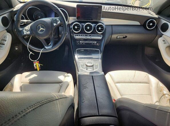 55SWF4JB5JU246804 2018 MERCEDES-BENZ C Black Dashboard view
