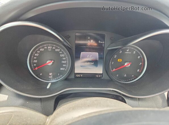 55SWF4JB5JU246804 2018 MERCEDES-BENZ C Black Instrument cluster view