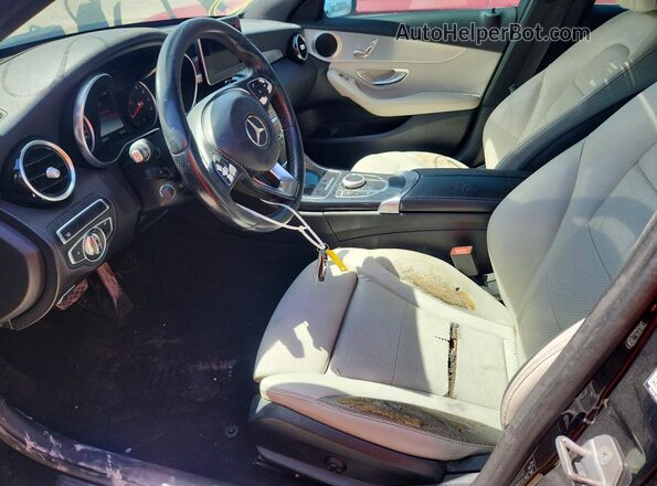 55SWF4JB5JU246804 2018 MERCEDES-BENZ C Black Front interior view