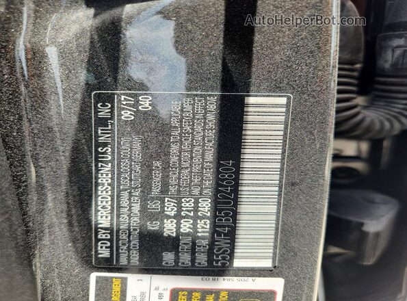 55SWF4JB5JU246804 2018 MERCEDES-BENZ C Black Engine compartment view