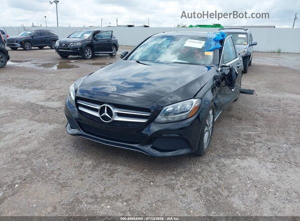 55SWF4JB5JU261156 2018 MERCEDES-BENZ C-CLASS Black წინა მარცხენა ხედი სამი მეოთხედიდან