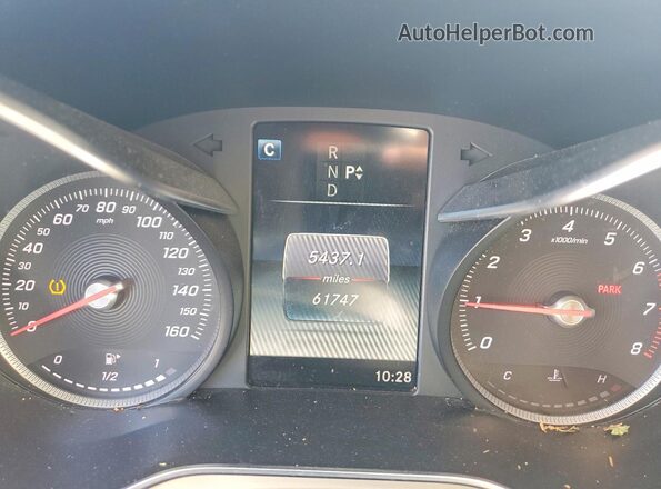 55SWF4JB5JU277888 2018 MERCEDES-BENZ C White Instrument cluster view