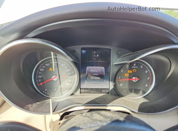 55SWF4JB5JU279186 2018 MERCEDES-BENZ C White Instrument cluster view