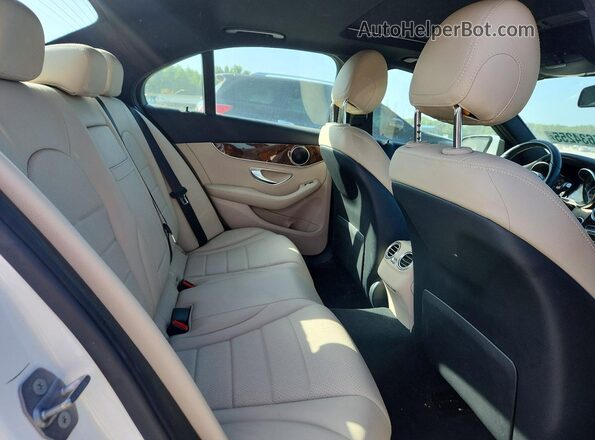 55SWF4JB5JU279186 2018 MERCEDES-BENZ C White Rear seats view