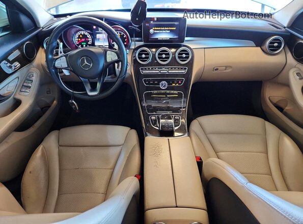 55SWF4JB6GU106365 2016 MERCEDES-BENZ C White Dashboard view