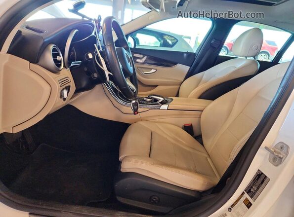 55SWF4JB6GU106365 2016 MERCEDES-BENZ C White Front interior view