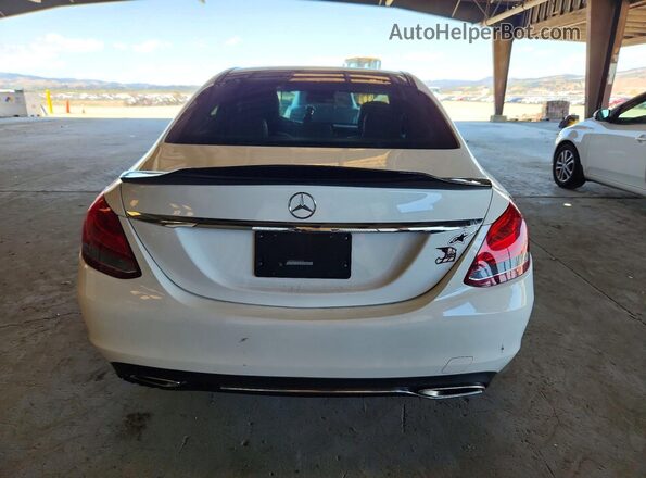 55SWF4JB6GU106365 2016 MERCEDES-BENZ C White Rear view