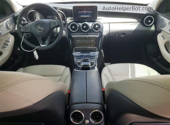 55SWF4JB6GU128947 2016 MERCEDES-BENZ C White Widok deski rozdzielczej