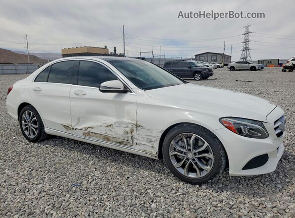 55SWF4JB6GU128947 2016 MERCEDES-BENZ C White Przód prawy