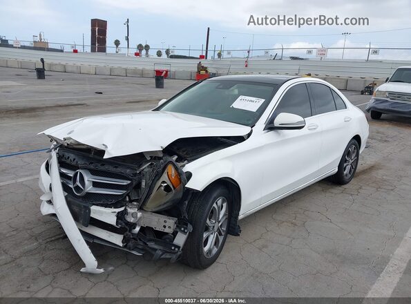 55SWF4JB6GU158224 2016 MERCEDES-BENZ C-CLASS White Vista tres cuartos delantera izquierda