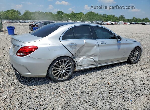 55SWF4JB6HU212588 2017 MERCEDES-BENZ C Silver Tył prawy