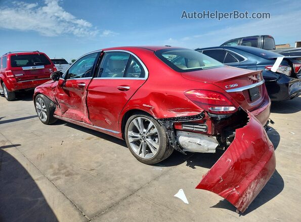 55SWF4JB6HU228788 2017 MERCEDES-BENZ C Red უკანა მარცხენა