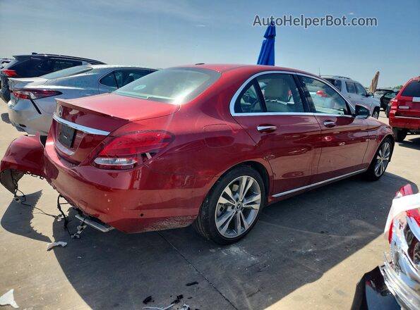 55SWF4JB6HU228788 2017 MERCEDES-BENZ C Red უკანა მარჯვენა