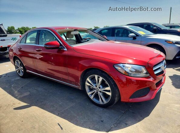 55SWF4JB6HU228788 2017 MERCEDES-BENZ C Red წინა მარჯვენა