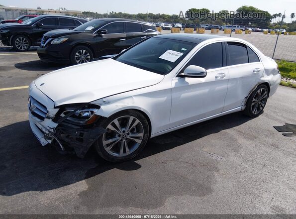 55SWF4JB6JU240445 2018 MERCEDES-BENZ C-CLASS White Առջևի ձախ երեք քառորդ տեսարան