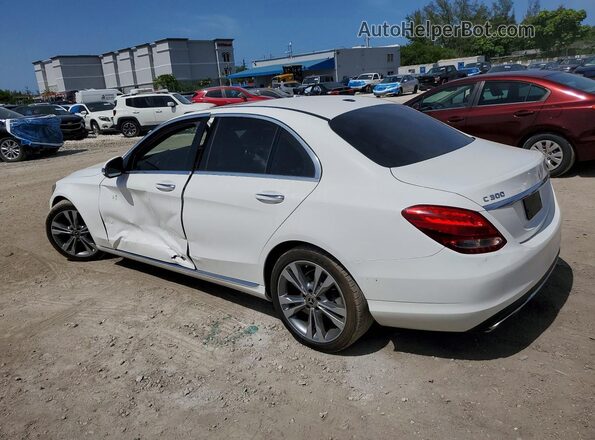55SWF4JB6JU249243 2018 MERCEDES-BENZ C White Trasero izquierdo