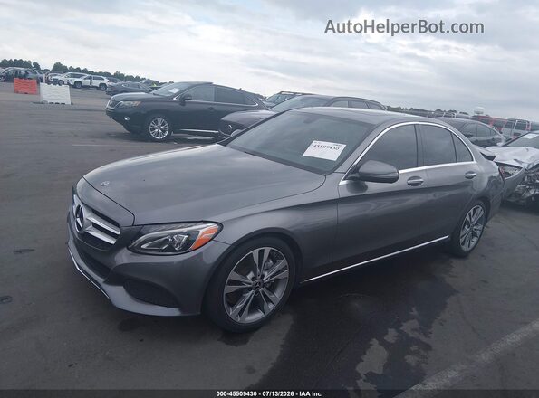 55SWF4JB6JU267161 2018 MERCEDES-BENZ C-CLASS Gray Przód lewy