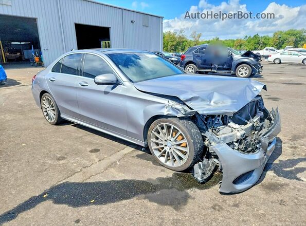 55SWF4JB7GU120145 2016 MERCEDES-BENZ C Серебряный Передняя правая четверть