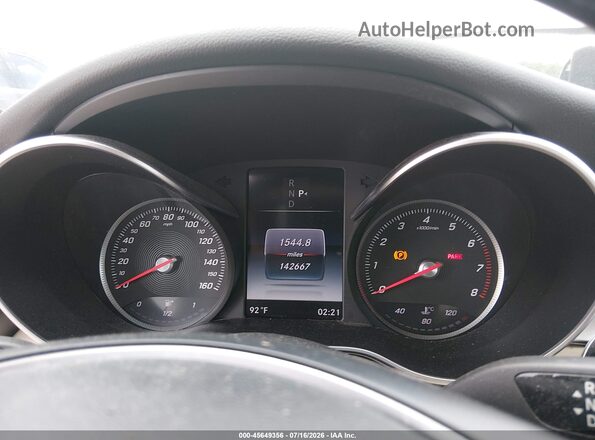 55SWF4JB7GU154893 2016 MERCEDES-BENZ C-CLASS White Вид задніх сидінь