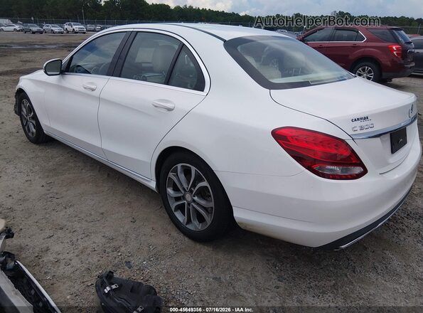 55SWF4JB7GU154893 2016 MERCEDES-BENZ C-CLASS White Задня ліва чверть
