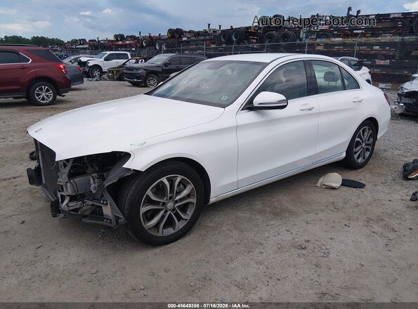 55SWF4JB7GU154893 2016 MERCEDES-BENZ C-CLASS White Передня ліва чверть