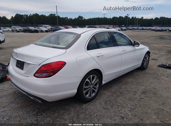 55SWF4JB7GU154893 2016 MERCEDES-BENZ C-CLASS White Задня права чверть