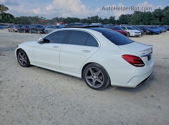 55SWF4JB7GU170544 2016 MERCEDES-BENZ C White Trasero izquierdo