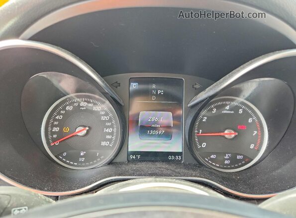 55SWF4JB7HU192836 2017 MERCEDES-BENZ C White Instrument cluster view
